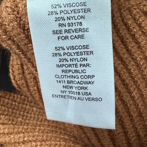 House of Harlow 1960 Revolve Cropped Turtleneck Sweater Size S/P Cognac Brown - Picture 8 of 10